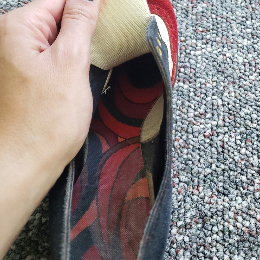 60s/70s Red, White, and‎ Blue Suede Shoes - Picture 11 of 12